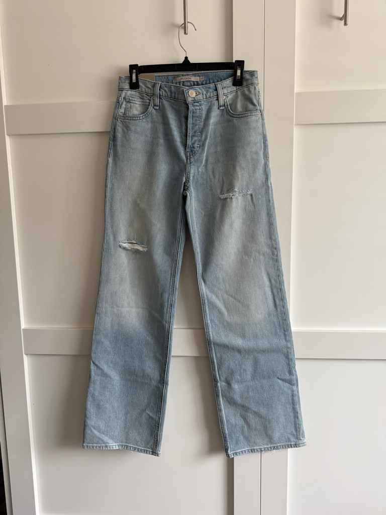 Hudson Jeans (Rosie) Pale Blue High-Rise Straight Leg Jeans Size 27